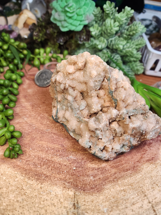 Large pink amethyst druzy specimen