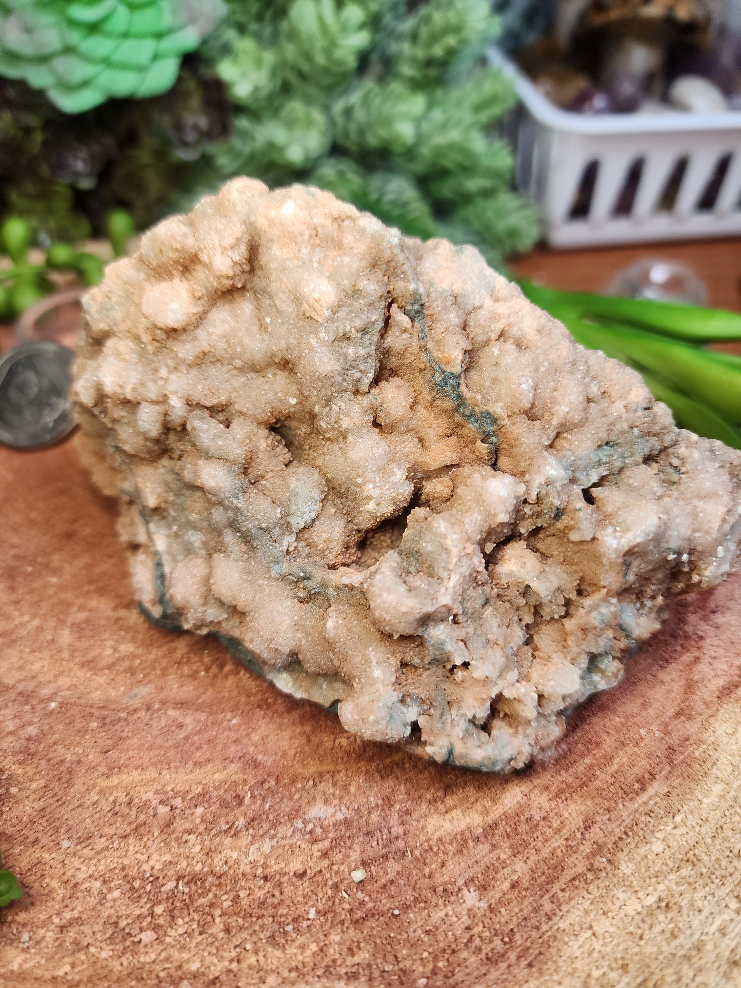 Large pink amethyst druzy specimen