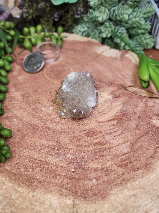 Raw pink amethyst druzy