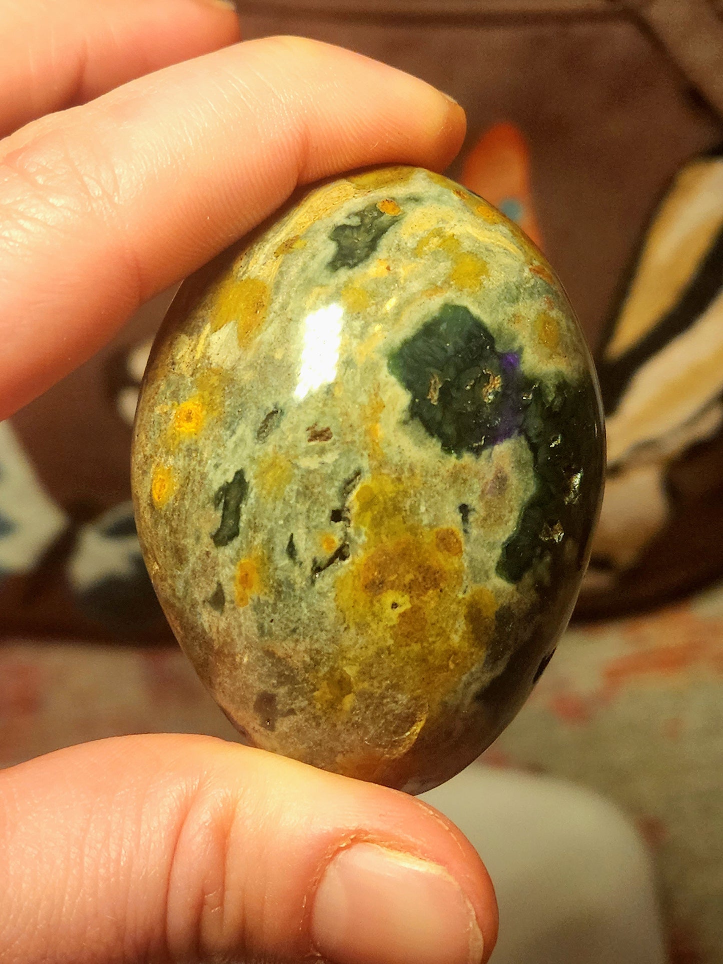 Druzy Ocean Jasper palmstone