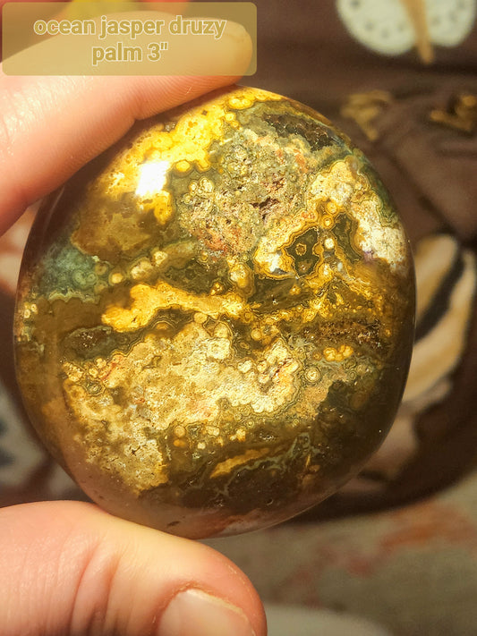 Orbicular Ocean jasper Palmstone