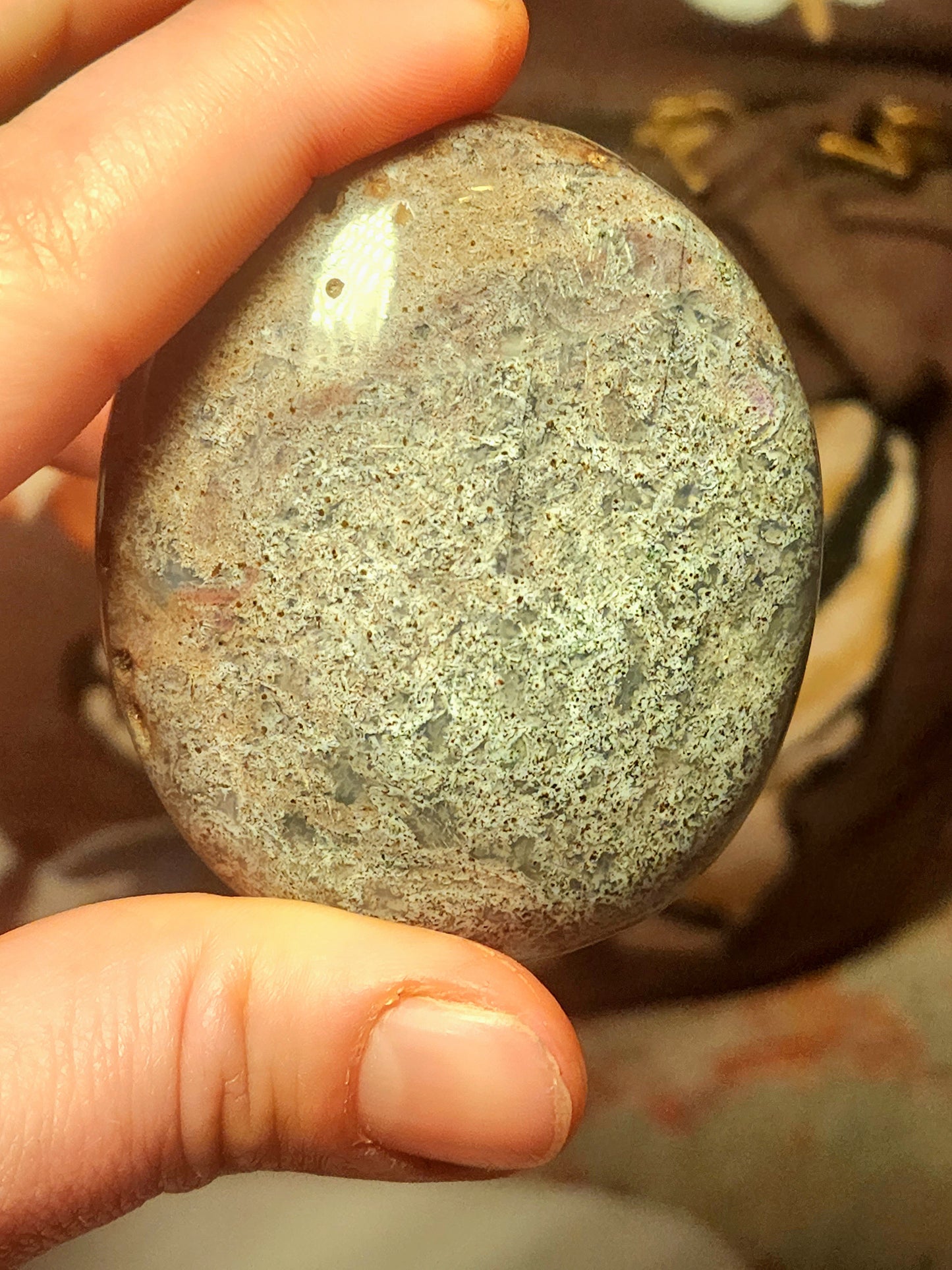 Druzy Ocean Jasper palmstone