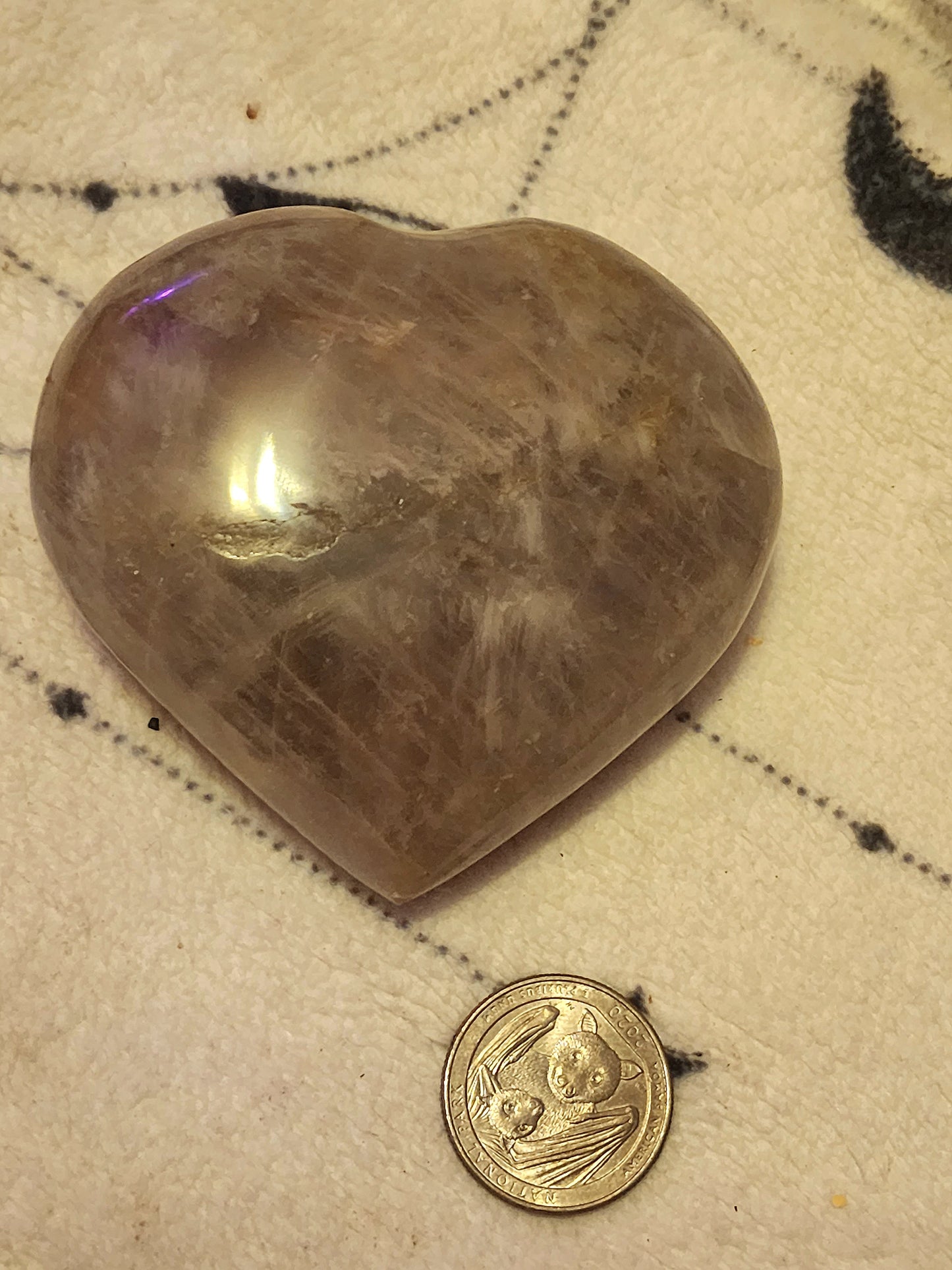 Lavender Rose Quartz Heart