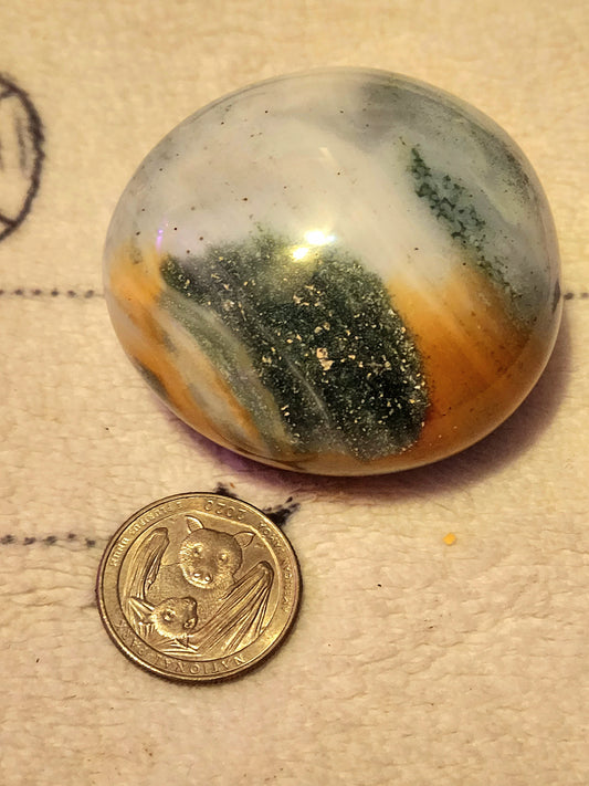 Sparkly Ocean Jasper palmstone