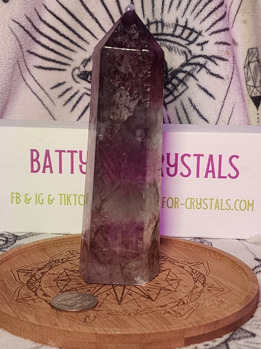 HQ Rainbow Fluorite tower