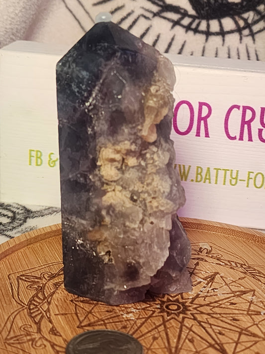 Druzy Rainbow Fluorite Tower