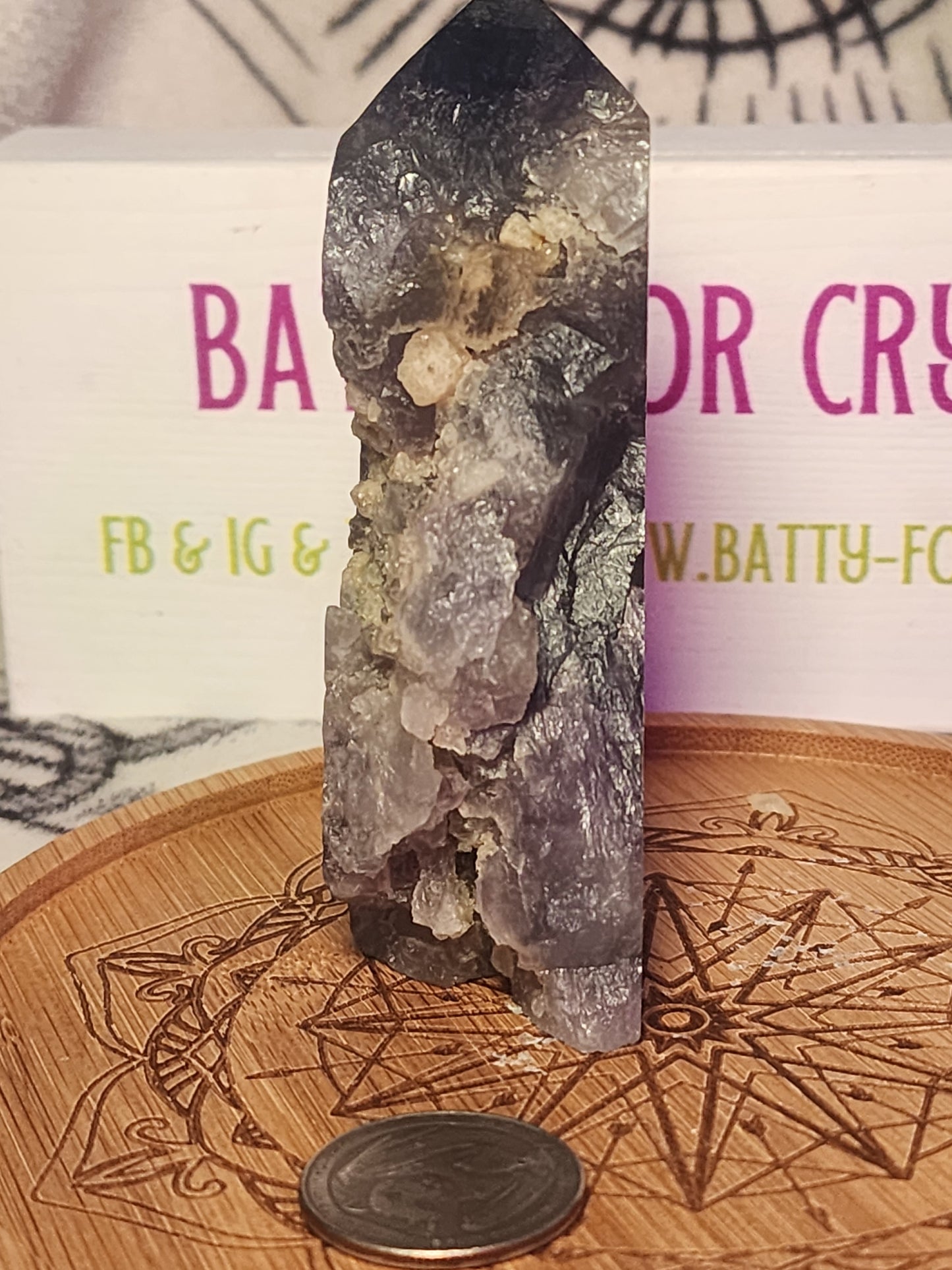 Druzy Rainbow Fluorite Tower