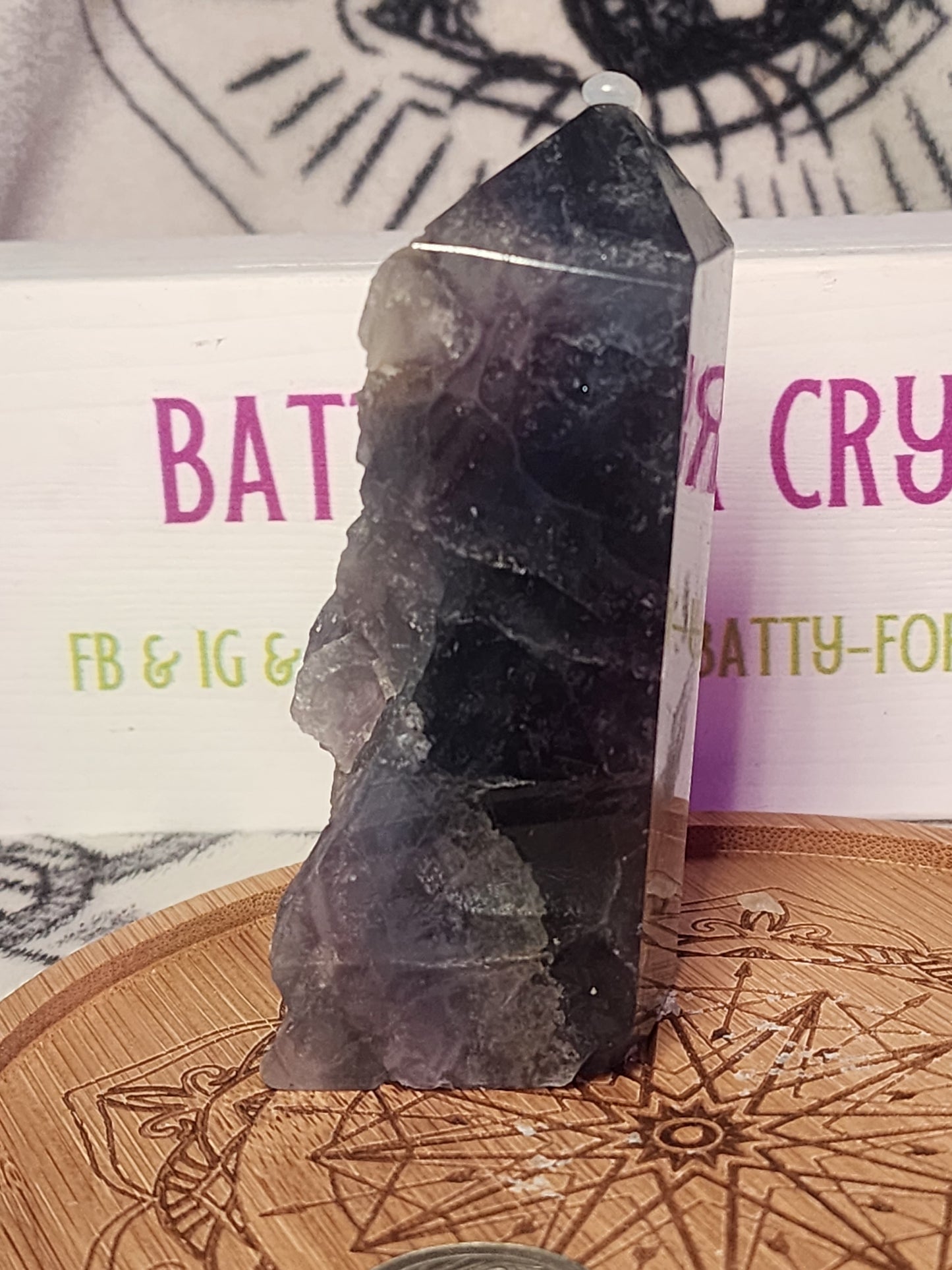 Druzy Rainbow Fluorite Tower
