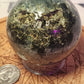 Druzy Phrenite Sphere with Quartz