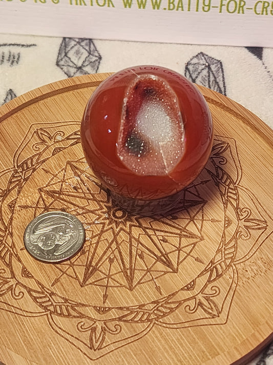 Carnelian Druzy Sphere