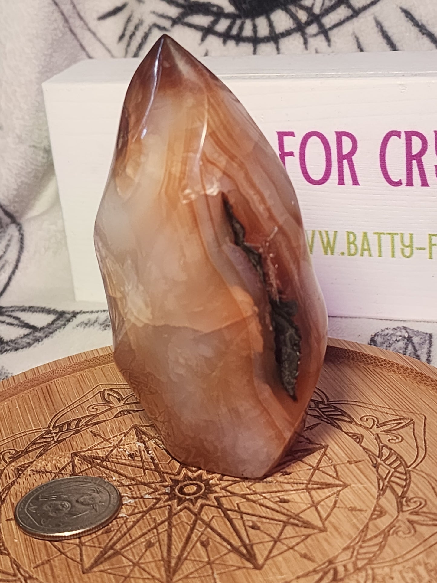 Druzy Carnelian Flame