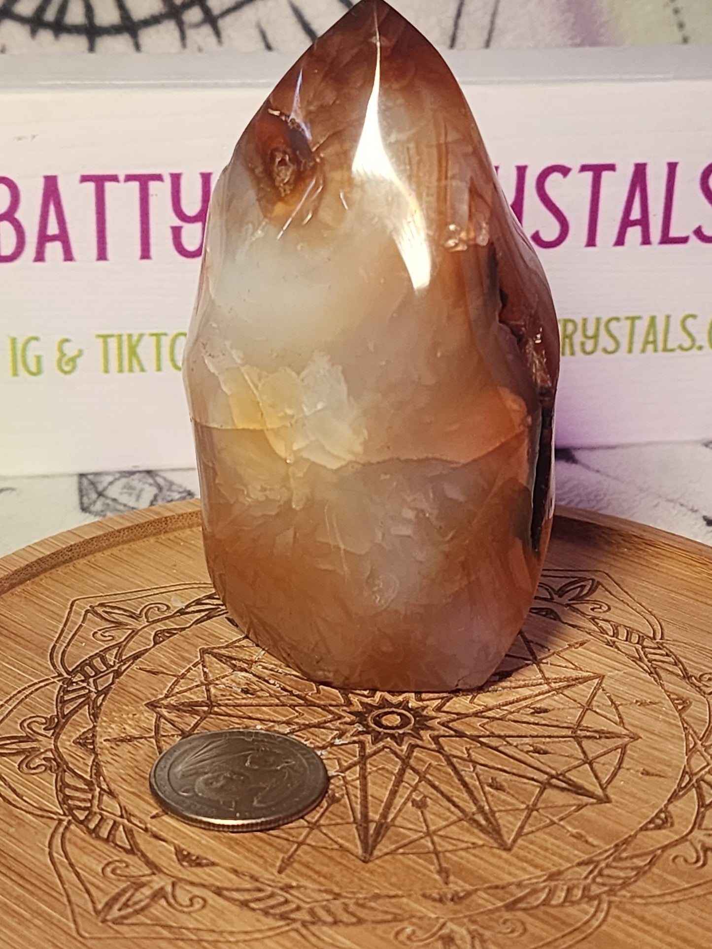 Druzy Carnelian Flame