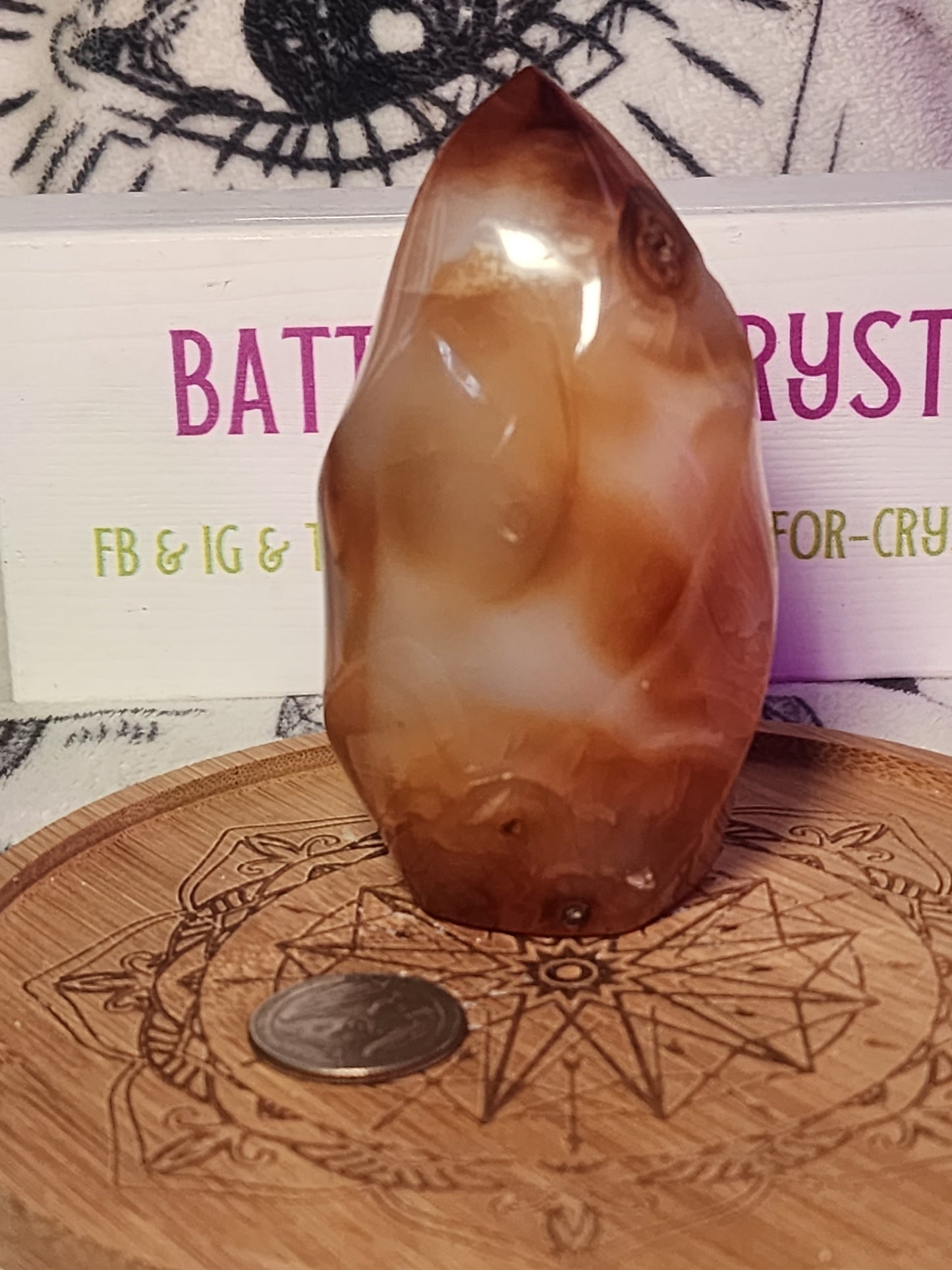 Druzy Carnelian Flame