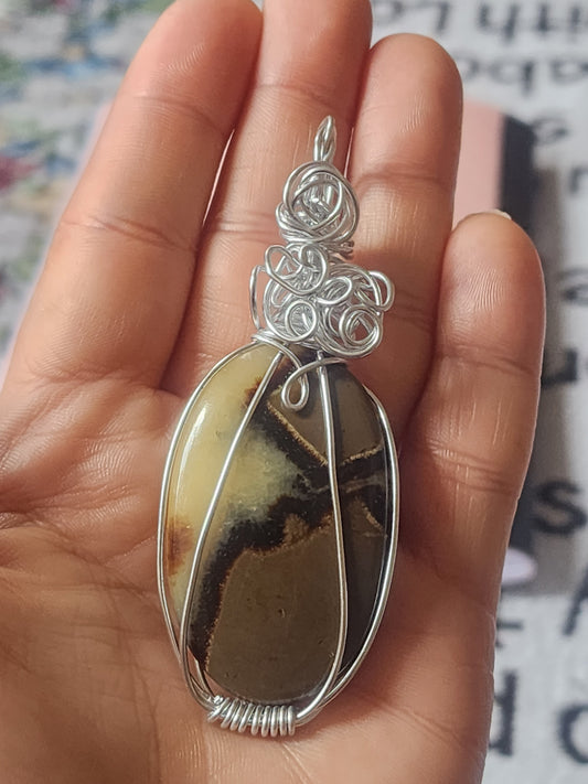 Septarian pendant