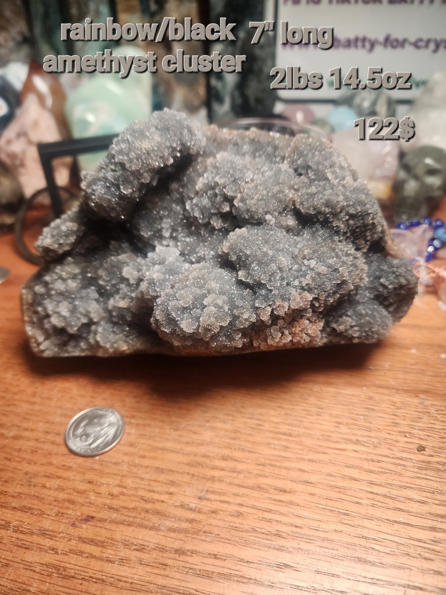Large Black/Rainbow Amethyst Cluster