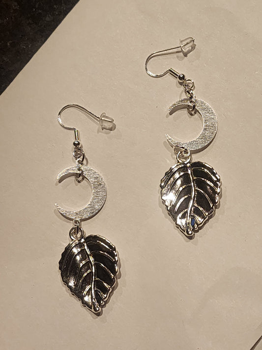 Moon Leaf Earrings