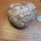 Puffy large druzy flower agate heart