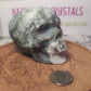 Large Moss Agate Druzy Skull