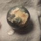 Druzy Phrenite Sphere with Quartz